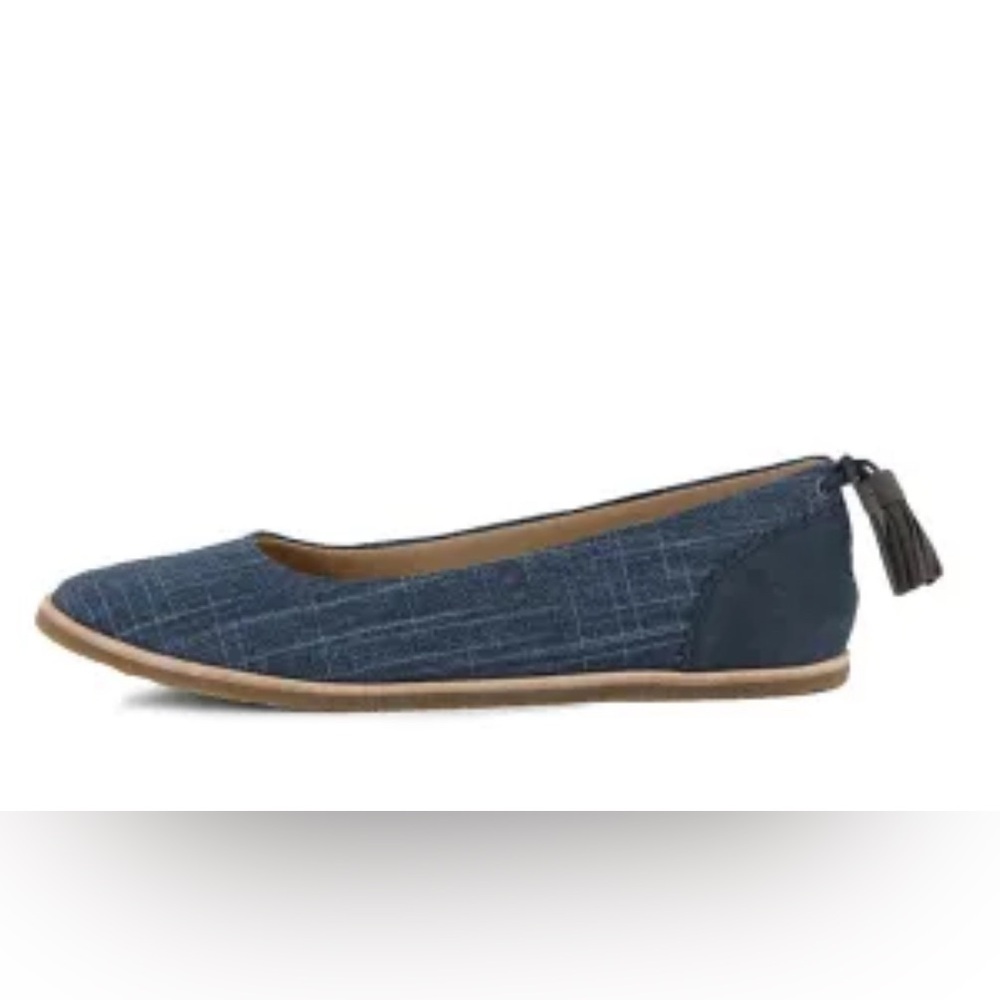 UGG Navy Textured Flats with Tassel